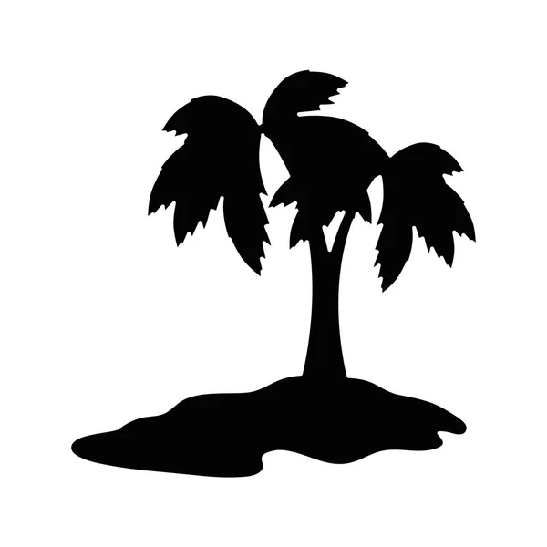 Ikona tropické dlaně — Stockový vektor