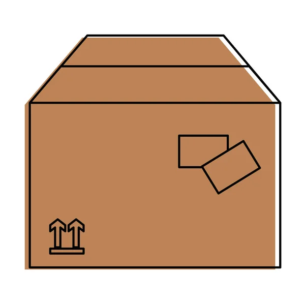 Caja de cartón icono — Archivo Imágenes Vectoriales