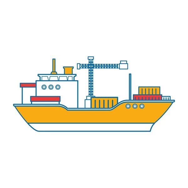 Ícone de navio de carga — Vetor de Stock