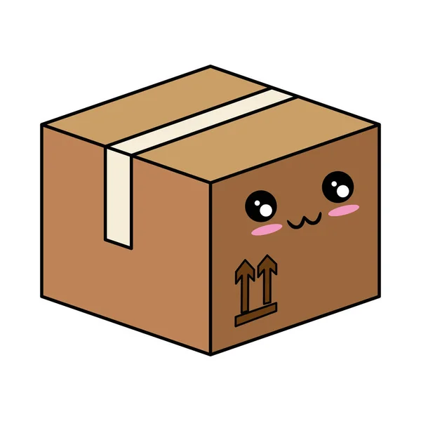 Caja de cartón icono — Vector de stock