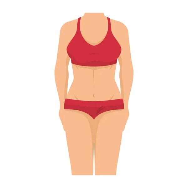 Femme avec icône maillot de bain — Image vectorielle