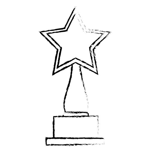 Ícone de prêmio de troféu estrela — Vetor de Stock