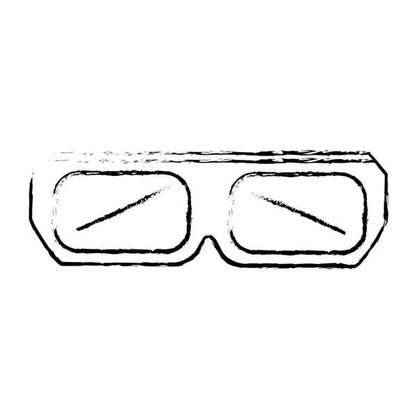 Brille 3D isolierte Ikone — Stockvektor