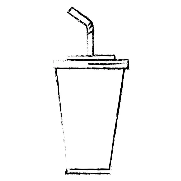 Copo de refrigerante ícone isolado — Vetor de Stock