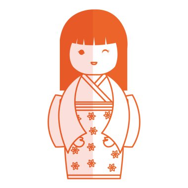 sevimli küçük Japon bebek