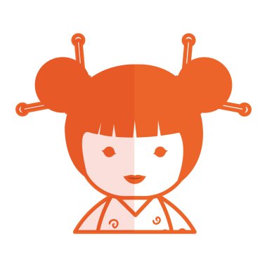 sevimli küçük Japon bebek