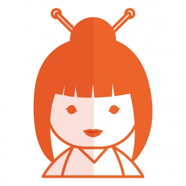 sevimli küçük Japon bebek