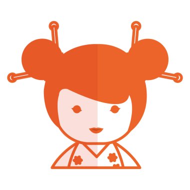 sevimli küçük Japon bebek