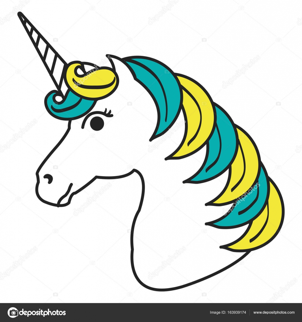 Unicorn animal horn Stock Illustration by ©yupiramos 163939174