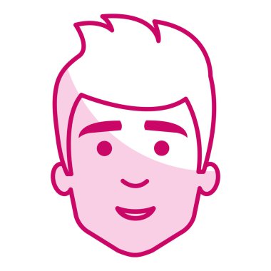 genç adam baş avatar karakter