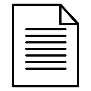 kağıt belge izole simgesi