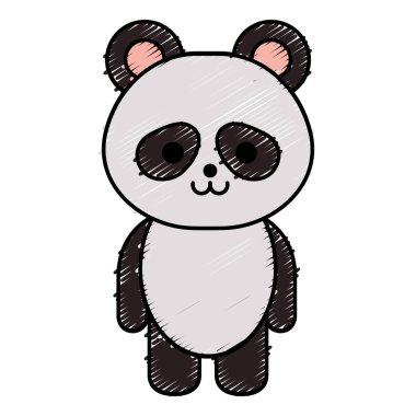 sevimli küçük ayı panda karakter