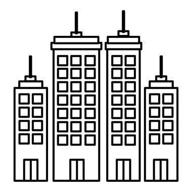 Bina cityscape izole simgesi