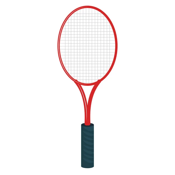 Raquette de tennis icône isolée — Image vectorielle