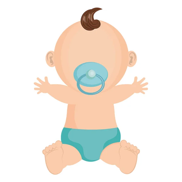 Babykleidung glücklich — Stockvektor