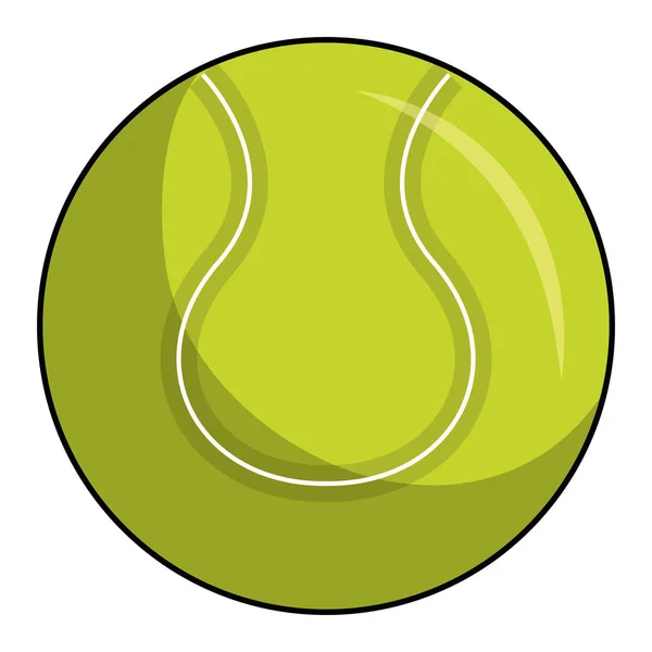 Ikona na białym tle piłka tenis — Wektor stockowy