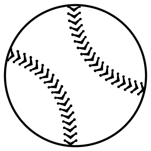 Ballon de baseball icône isolée — Image vectorielle