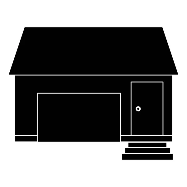 Exterieur geïsoleerde huisje — Stockvector