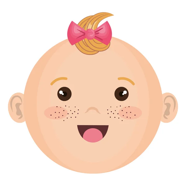 Baby face happy — Stock Vector