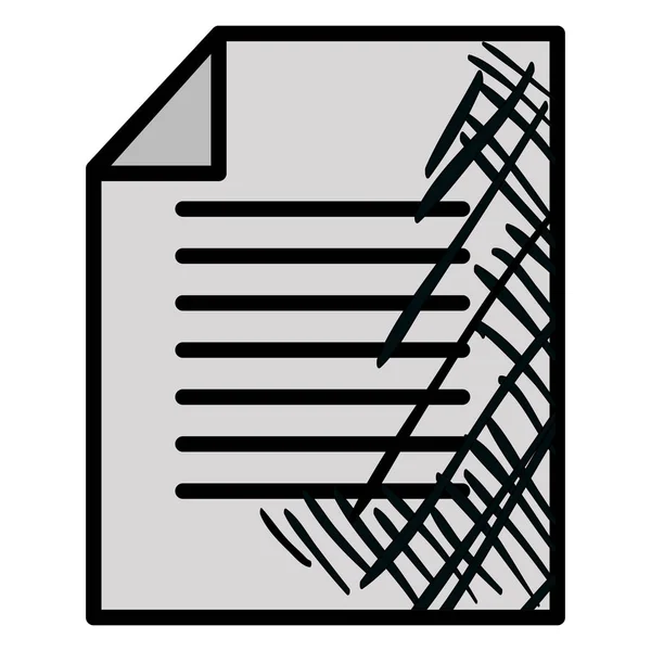 Papierdokument isoliert — Stockvektor