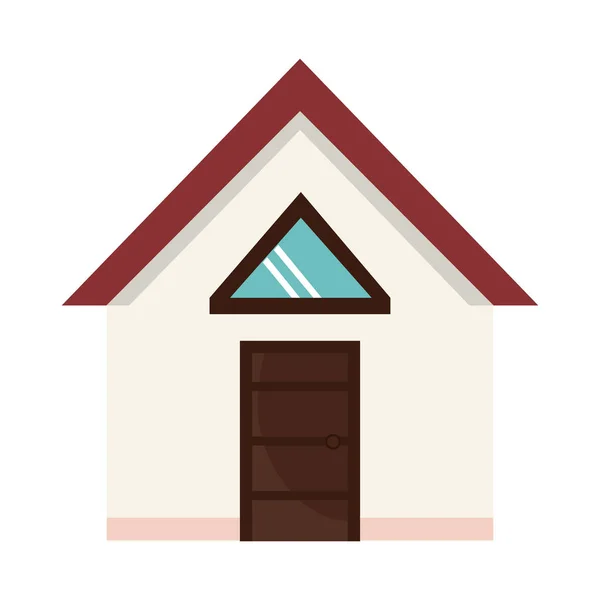 Maison extérieure icône isolée — Image vectorielle