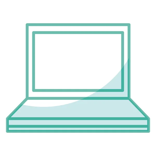 Computer laptop isolated icon — Stock Vector