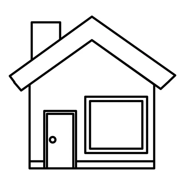 Casa exterior icono aislado — Vector de stock