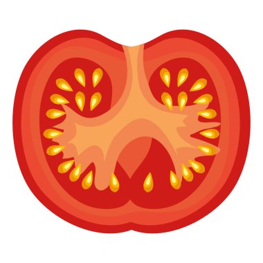 dilim domates izole simgesi