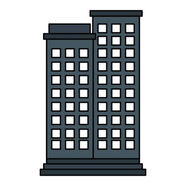 Bina cityscape izole simgesi