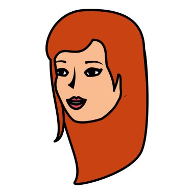 güzel bir kadın baş avatar karakter