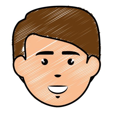 genç adam baş avatar karakter