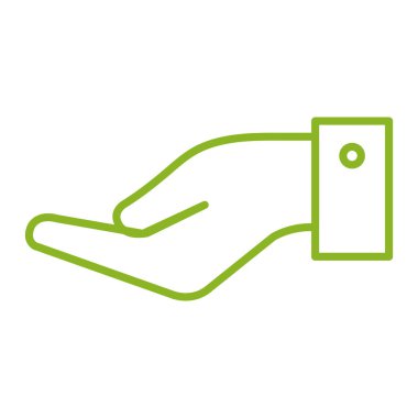 El alıcı izole simgesi