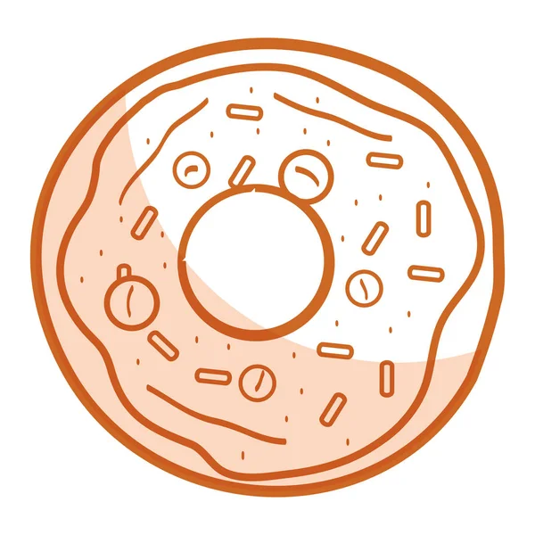 Délicieuse icône de beignet doux — Image vectorielle