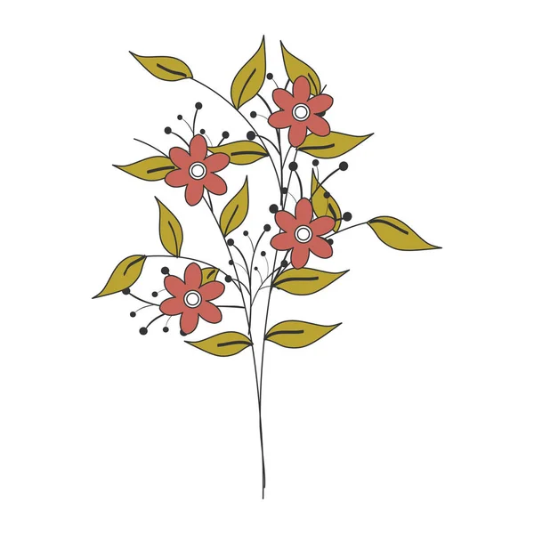 Naturals blommor tatueringar — Stock vektor