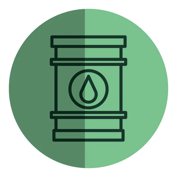 Oil barrel isolated icon — Stock Vector