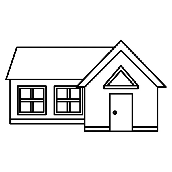 Casa exterior icono aislado — Vector de stock