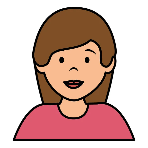 Hermosa mujer avatar carácter — Vector de stock