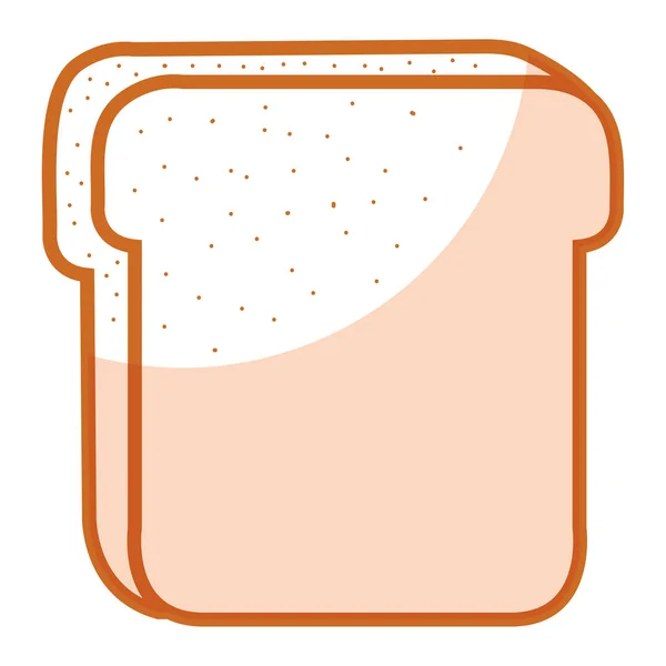 Lezzetli kızarmış ekmek ekmek izole simgesi — Stok Vektör