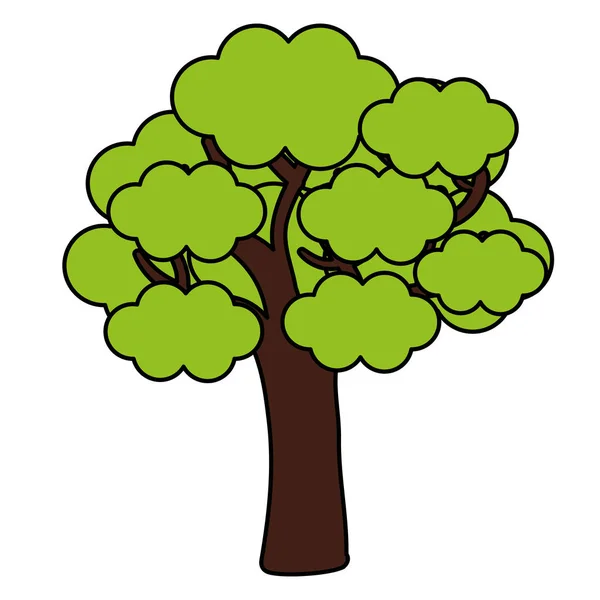 Tree plant isolated icon — Stock Vector