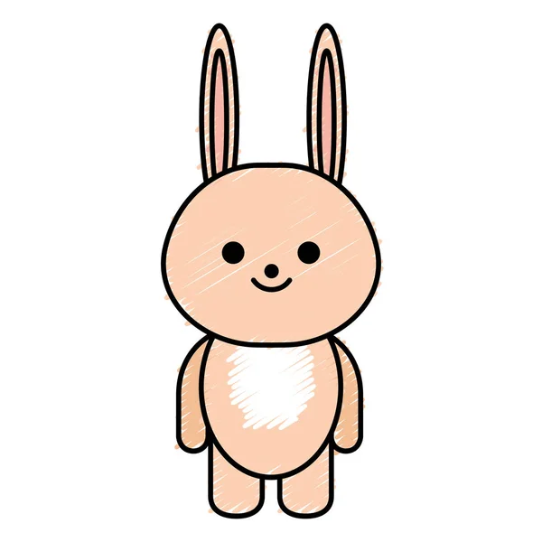 かわいいうさぎキャラクター — ストックベクタ