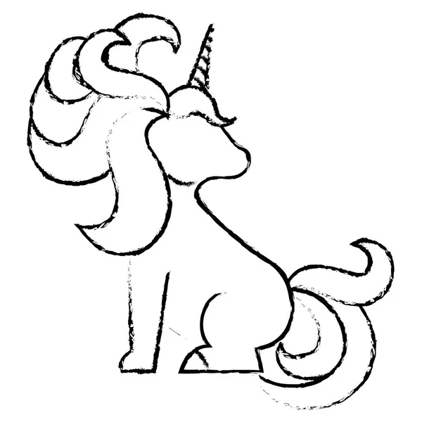 Tanduk binatang Unicorn - Stok Vektor