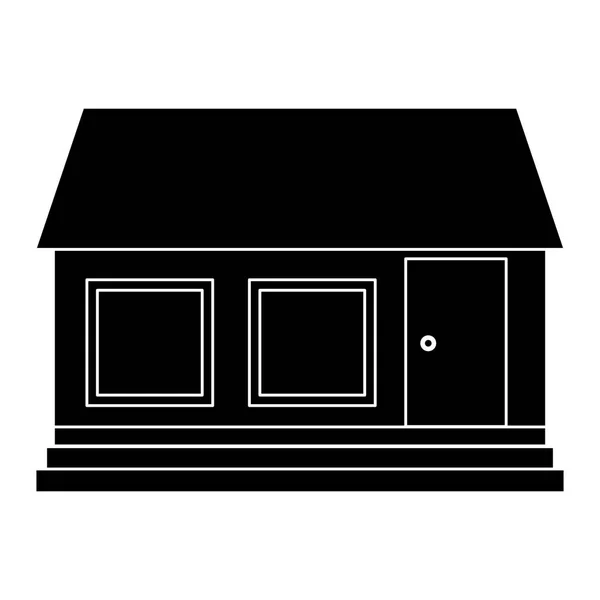 Casa exterior icono aislado — Vector de stock