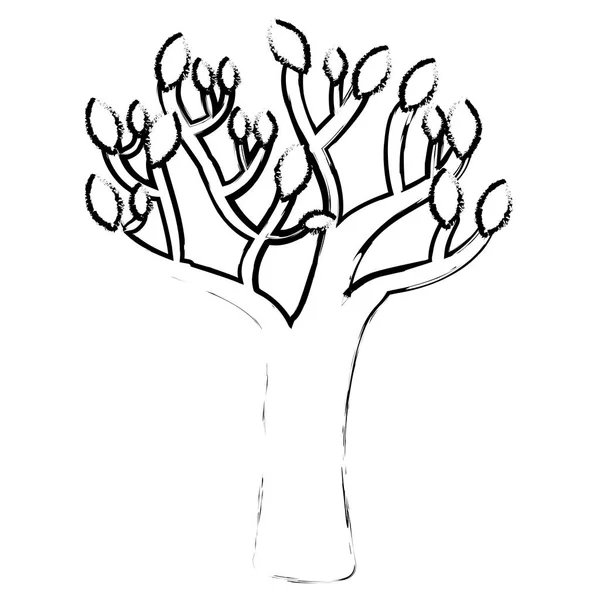Herfst boom plant geïsoleerde pictogram — Stockvector