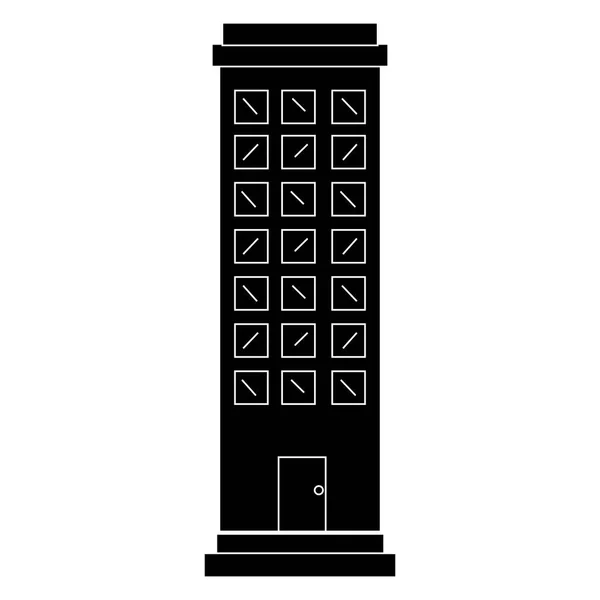 Gebouwen stadsgezicht geïsoleerde pictogram — Stockvector