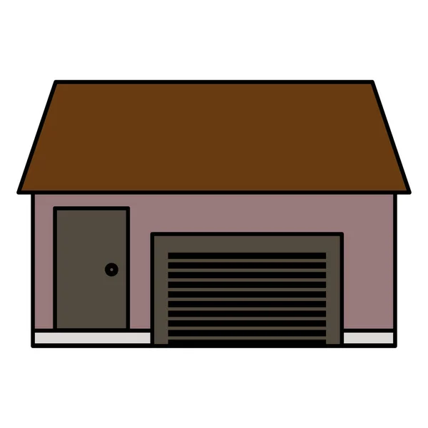 Casa exterior icono aislado — Vector de stock