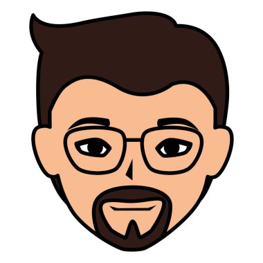 genç adam baş avatar karakter