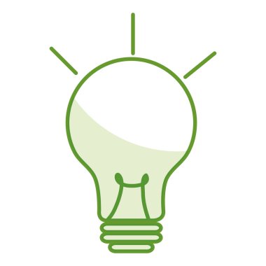 Ampul Işık izole simgesi