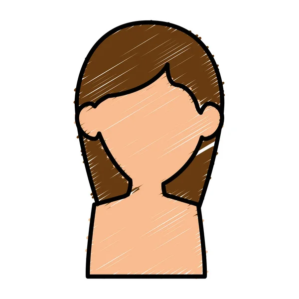 Güzel bir kadın üstsüz avatar karakter — Stok Vektör