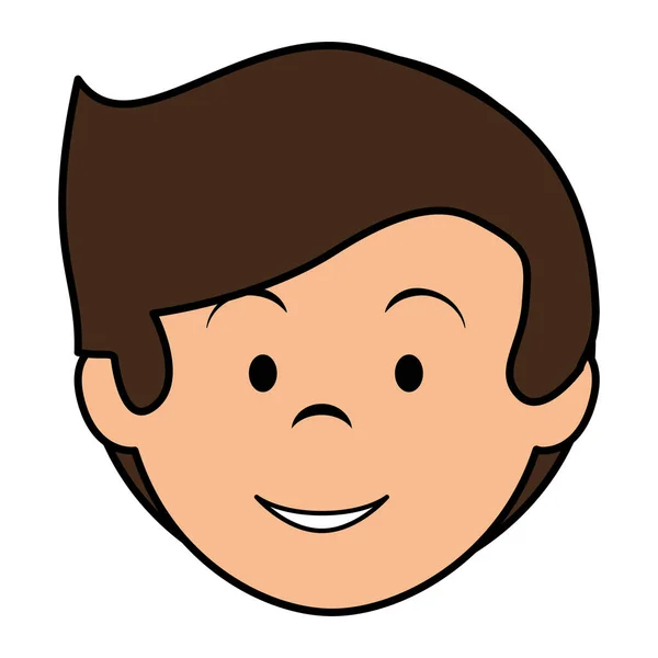 Joven cabeza avatar carácter — Vector de stock