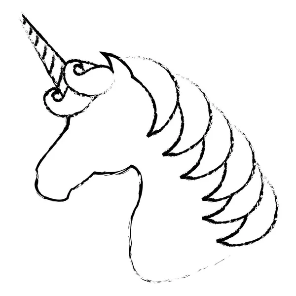 Tanduk binatang Unicorn - Stok Vektor